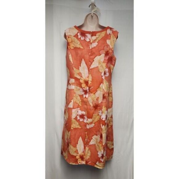 Cynthia Howie  Women's Multicolor Orange Floral Sheath Dress Size 10 - Picture 7 of 8